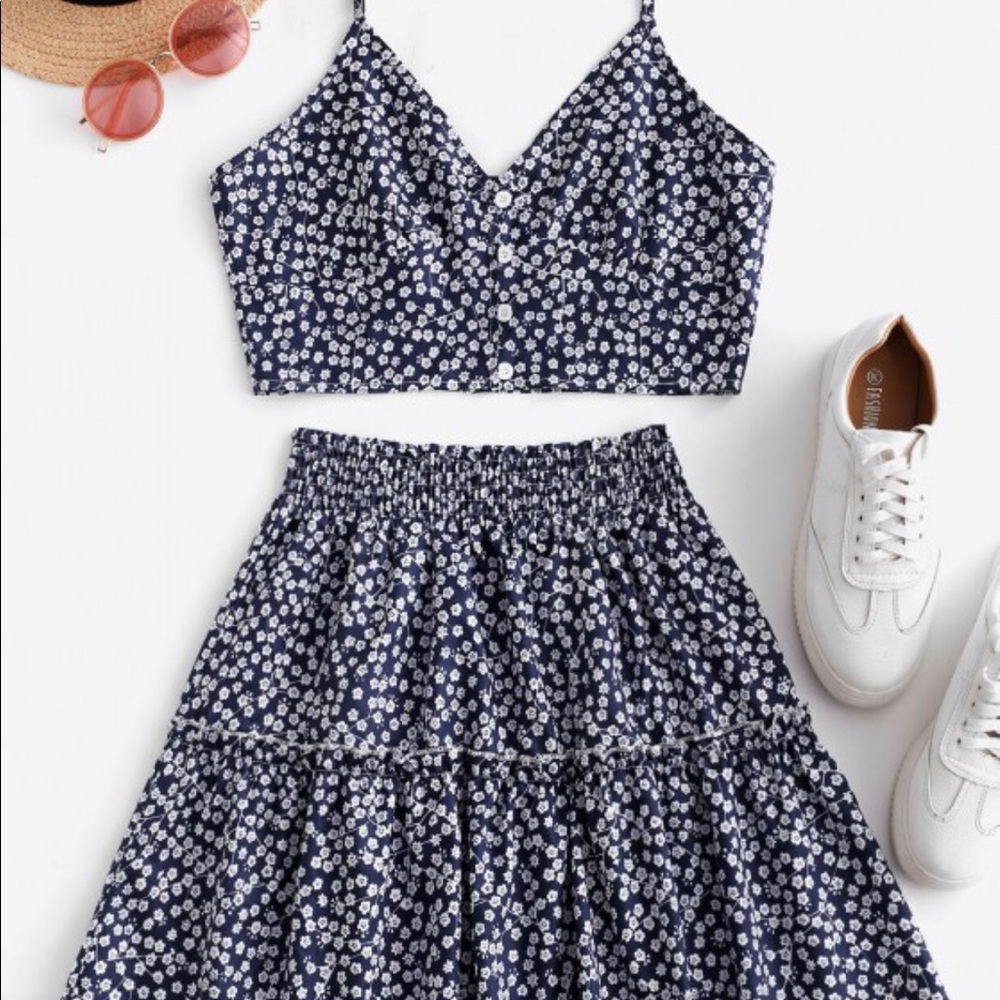 Floral 2 piece outfit